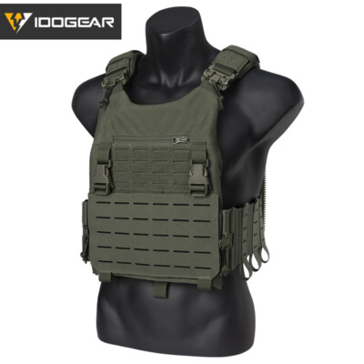 Gilet Tactique IDOGEAR Porte-Platines Airsoft – Molle 5.56 – Camo Multicam – Taille Unique