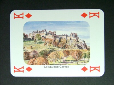 1 x Spielkarte Maler M C Smith Edinburgh Castle King of Diamonds