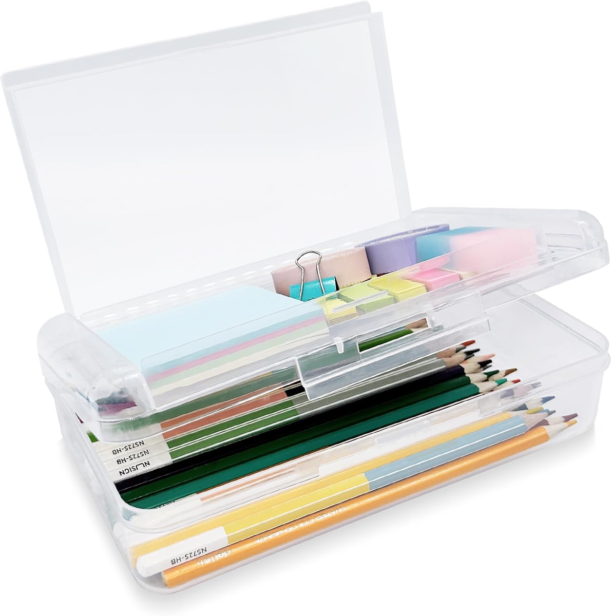 Plastic Pencil Box Double Layer Large Capacity Pen Pencil Box