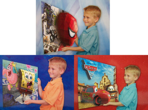 3 MEGA BreakTHROUGH 3D puzzle Spiderman DISNEY Cars 2 Spongebob 100+ set pezzi - Foto 1 di 4