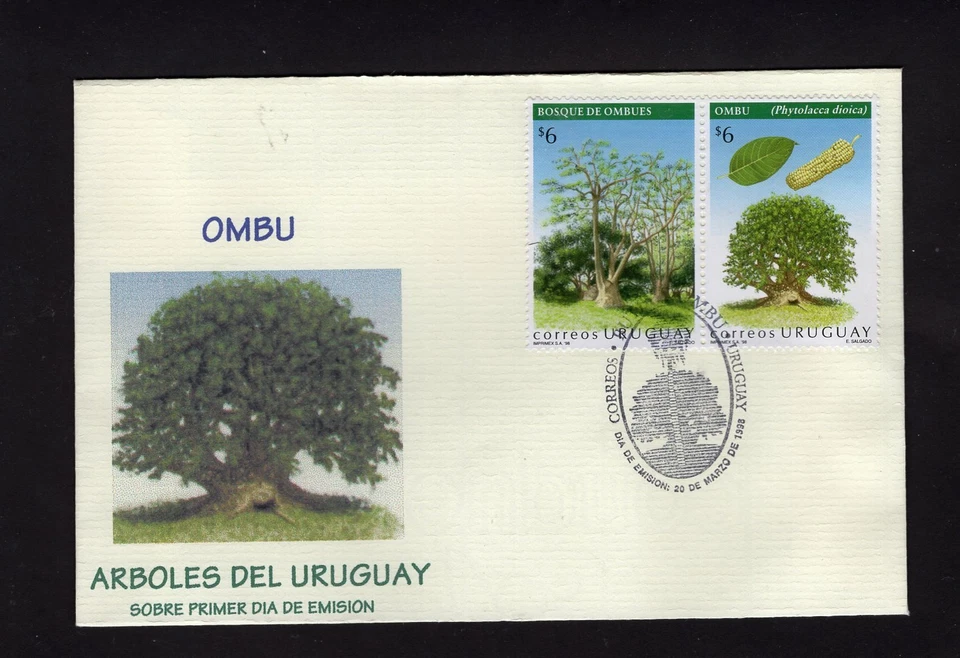 URUGUAY, 1999, TREES, FDC - Image 2 of 2