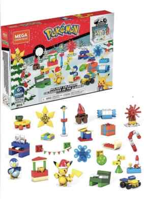 Mattel Mega Construx Pokemon Holiday Calendar 2021 New 202 Pcs Sealed