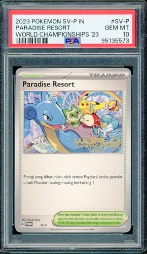 Pokemon INDONESIAN Paradise Resort World Championships 2023 SV-P PSA 10 GEM MINT