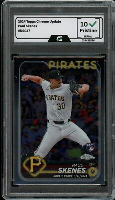 Paul Skenes 2024 Topps Chrome Update #USC27 GRADED 10 GEM Mint 