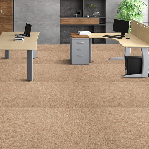 VEVOR Carpet Tile Floor 16pcs Squares w/Padding Attached 20"x 20"Dark Brown - Picture 8 of 12