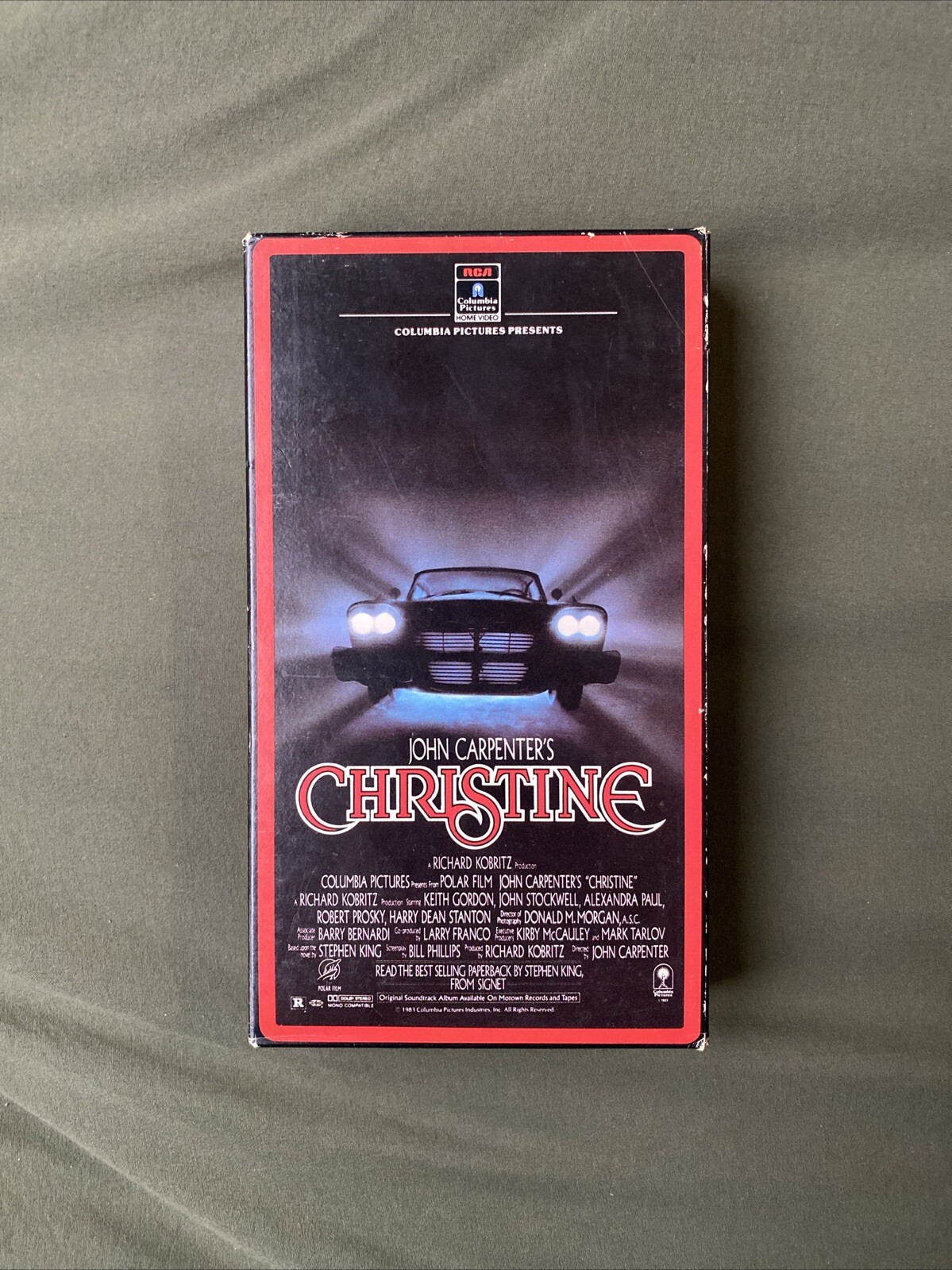 John Carpenter’s Christine VHS Stephen King Horror 1984 RCA Columbia Side-loader