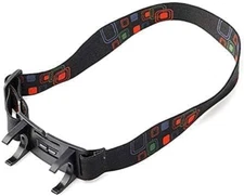2 Pack Flashlight Clip Buckle Headband Adjustable Head Belt Head Strap Mount Hol