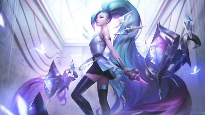 Anime seraphine kda music league legends riot games  Playmat Game Mat Desk