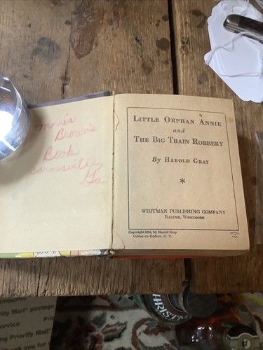 1934 Whitman Little Big Book Little Orphan Annie And The Big Train Robbery - Picture 3 of 4
