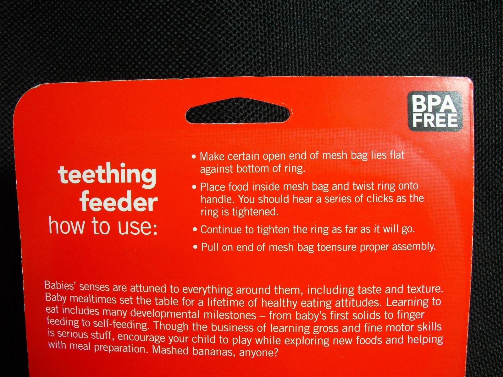 teething ring clicks