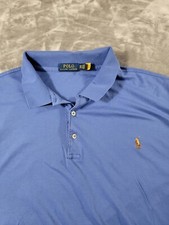 Polo Ralph Lauren Polo Shirt Mens 2XB Big Flesh Pony Blue Short Sleeve Preppy