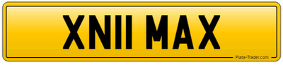 Private Number Plate: XN11 MAX - NEEMA - NIMA - N11MA - MAX - MAXINE