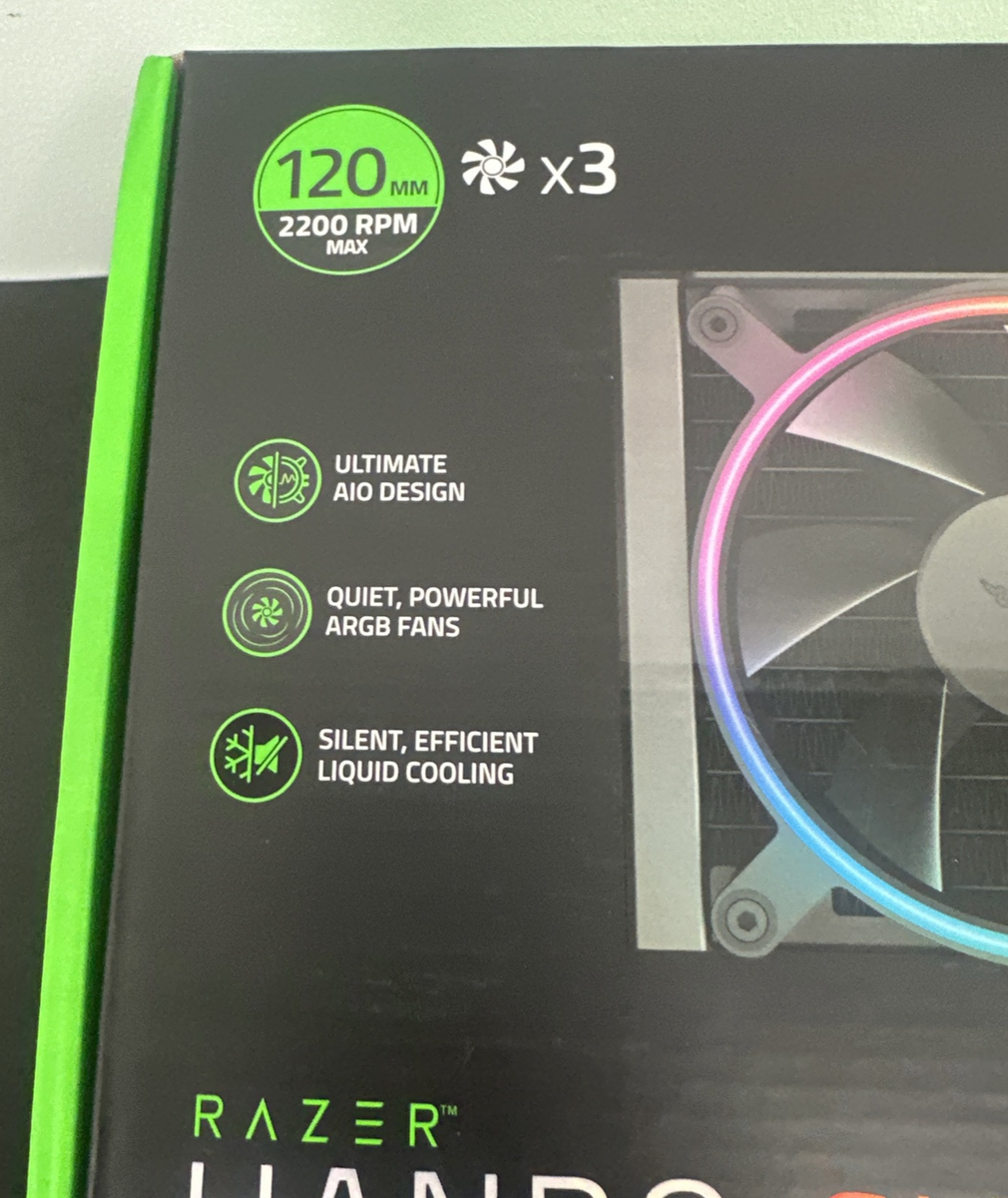 Razer Hanbo Chroma All-In-One 360mm Liquid Cooler ARGB Pump Cap