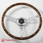 13" Classic Laminated Wood Steering Wheel Horn Button MGA MGB Midget