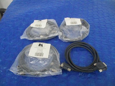 4x Kramer C-MGM/MGM-6 15 Pin HD (M) to 15 Pin (M) Micro VGA Cable1.80m (6ft)