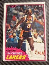 Jim Chones 1981-82 Topps Basketball #W76 Los Angeles Lakers Card