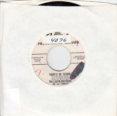 Louvin Bros.   Praying / There's No Excuse 7'' Promotional 45