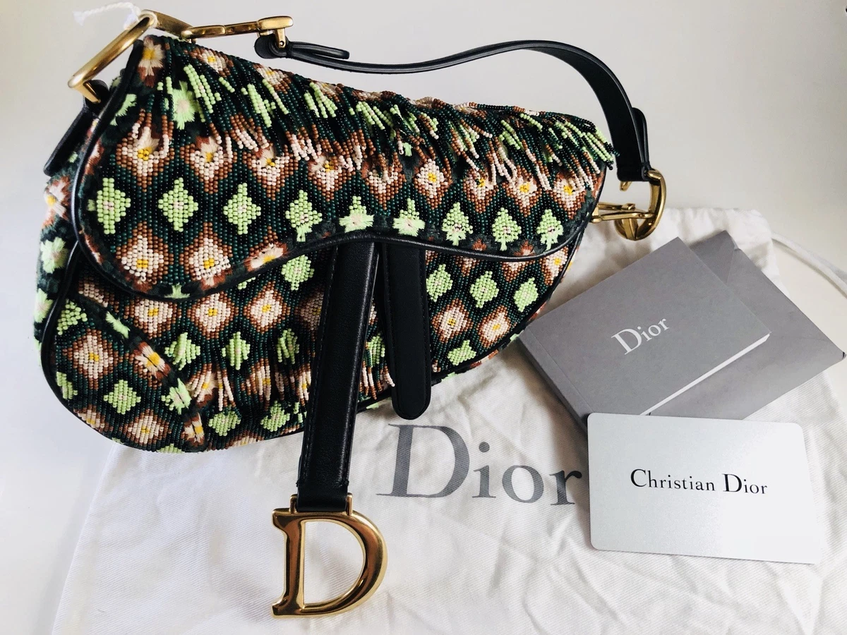 Dior Oblique Embroidery Saddle Bag