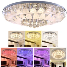 Modern Crystal Chandelier Luxury Flush Mount Ceiling Lamp Pendant Light Dia 80cm