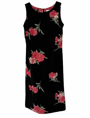 Vintage 90s Black Floral Tank Dress Women's 3/4 Zipper Back Size 8 Studio I | eBay Vintage 90s Black Floral Tank Dress Women's 3/4 Zipper Back Size 8 Studio I | eBay