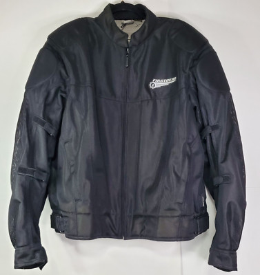 Firstgear Mesh-Tex Black Motorcycle Jacket Men's 2XL Hipertex collection