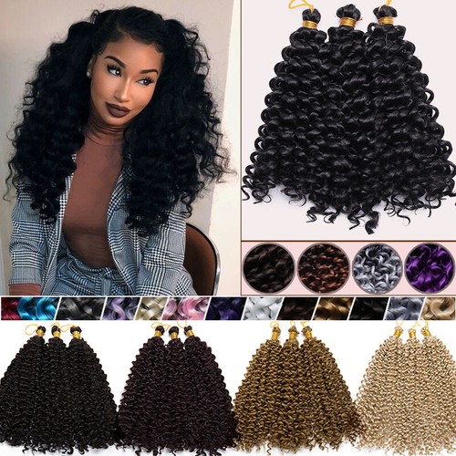 Water Wave Braids Twist Crochet Afro Hair Extensions Ombre As Real Deep