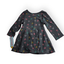 Cat  Jack Gray Heart Dress 12M