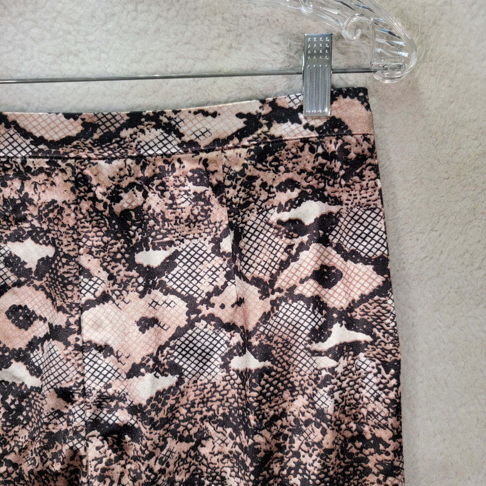 Brown Python Satin Womens Pants Stretch Festival … - image 17