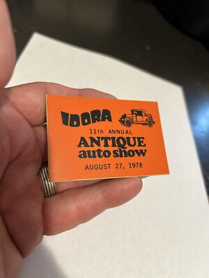 1978 3  DASH PLAQUE BADGE ANTIQUE AUTO SHOW IDORA AMUSEMENT PARK YOUNGSTOWN OHIO
