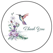 THANK YOU HUMMINGBIRD ENVELOPE SEALS LABELS STICKERS PARTY FAVORS
