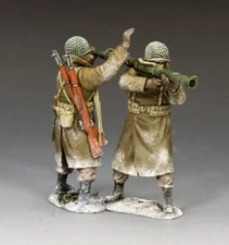 BBA098 The Bazooka Team King & Country WWII Toy Soldier Miniatures