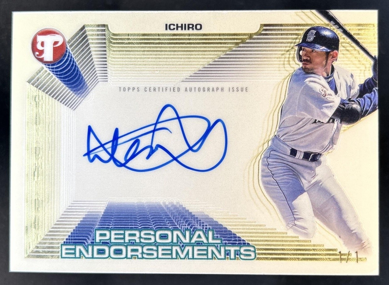 2025 Topps Pristine Ichiro Personal Endorsements Auto SuperFractor #1/1 Mariners