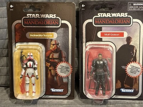Moff Gideon & Incinerator Trooper 3.75 Star Wars Vintage Collection Carbonized