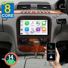 8-Kern 4+64GB Android 14 Autoradio GPS Mercedes S/CL Klasse W220 W215 CarPlay