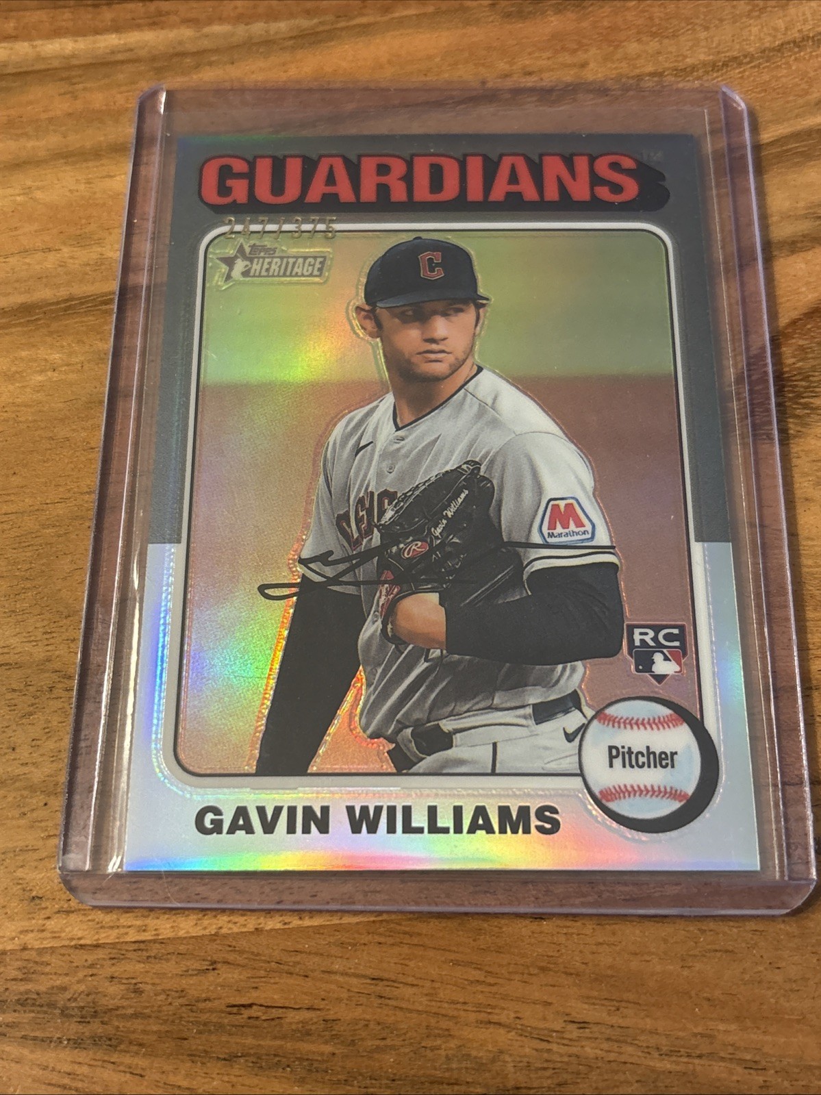 2024 Topps Heritage - Gavin Williams #489 Chrome Silver Refractor /375 (RC)