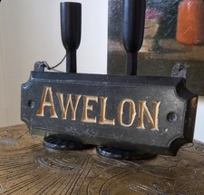Beautiful Victorian Welsh Slate Sign With Lovely Patina And Shape
