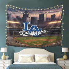 Los Angeles LA Home Field Panoramic Tapestry, Fashionable Lightweight Durable Po
