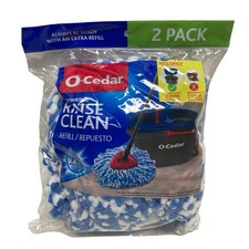 O-Cedar Easy Wring Rinse Clean Spin Mop Head Replacement 2-Tank System