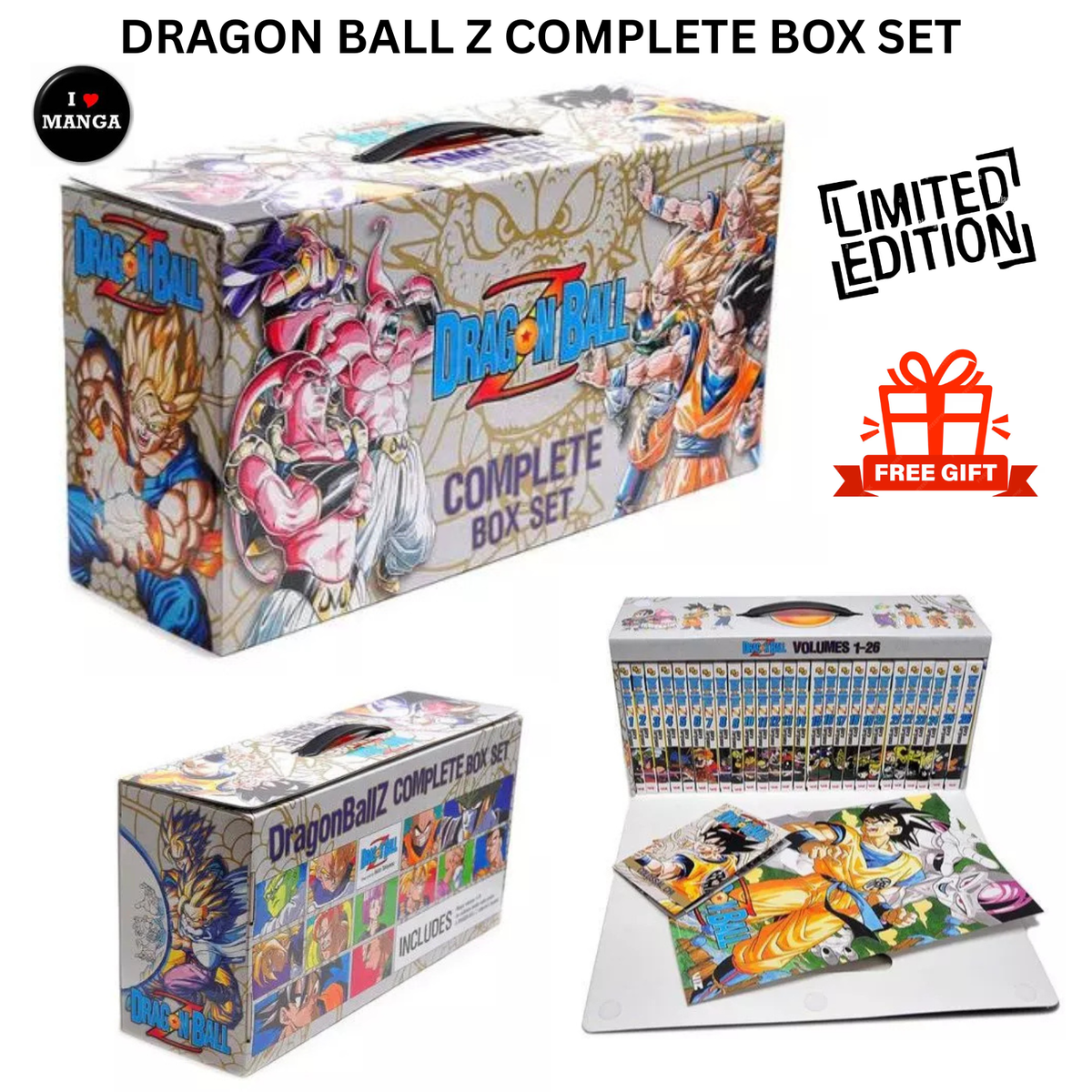 Dragon Ball Z Manga Vol. 1-26 Complete Box Set Anime English Comic