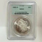1880 Morgan Silver Dollar $1 PCGS OGH Slab MS62 - Great Surfaces!
