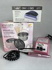 Paquete profesional de belleza en el hogar: calentador de cera VivaSpa, lámpara LED gelish, taladro de uñas