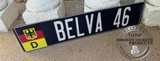 Bmw European Euro Style Tag Black Custom License Plate Any Text