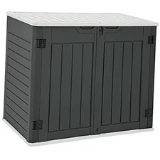  Outdoor Horizontal Storage Sheds w/o Shelf, Weather Medium-35 cu ft Dark Gray