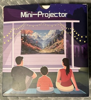 Mini-Projektor LED HD 1080P, Tragbarer Mobiler Beamer