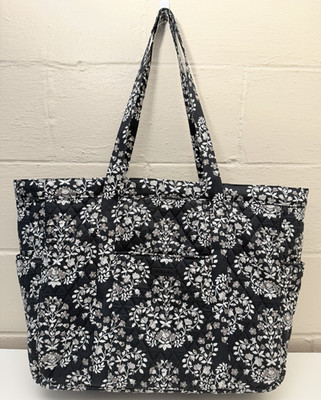 Rare Vera Bradley Chandelier Noir Get Carried Away Extra Large Zip XL Tote EUC