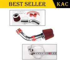 3" Cold Air Intake Kit + Red Filter Polished For 2004-2007 Honda Accord L4 2.4L