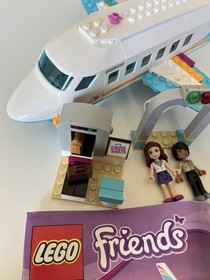 LEGO FRIENDS 41100 Heartlake Private Jet 100% Complete Figs And Manual