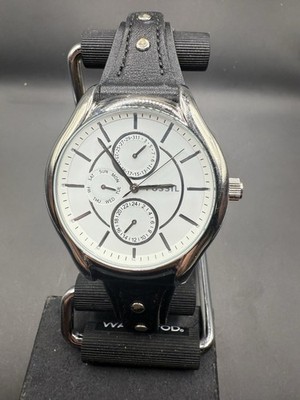 Fossil Multifunctional Quartz Leather Band MEN'S Watch With New Battery 40MM