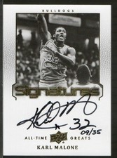 2013 Upper Deck All Time Greats Signatures Karl Malone Auto 09/35 Utah Jazz
