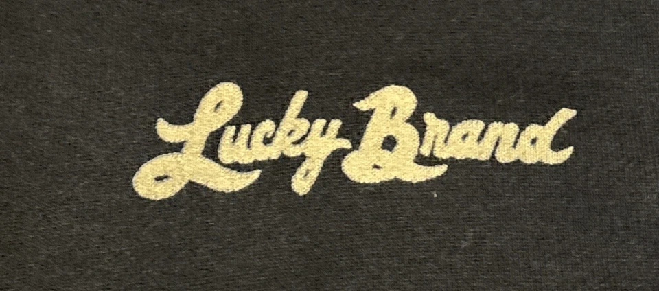 Sudadera azul con cremallera 3/4 vintage inspirada Lucky Brand XLarge Foto 3 de 4